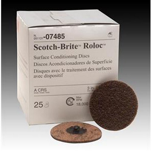 3M 07485 Roloc 3″ Surface Condition Disc Brown Coarse