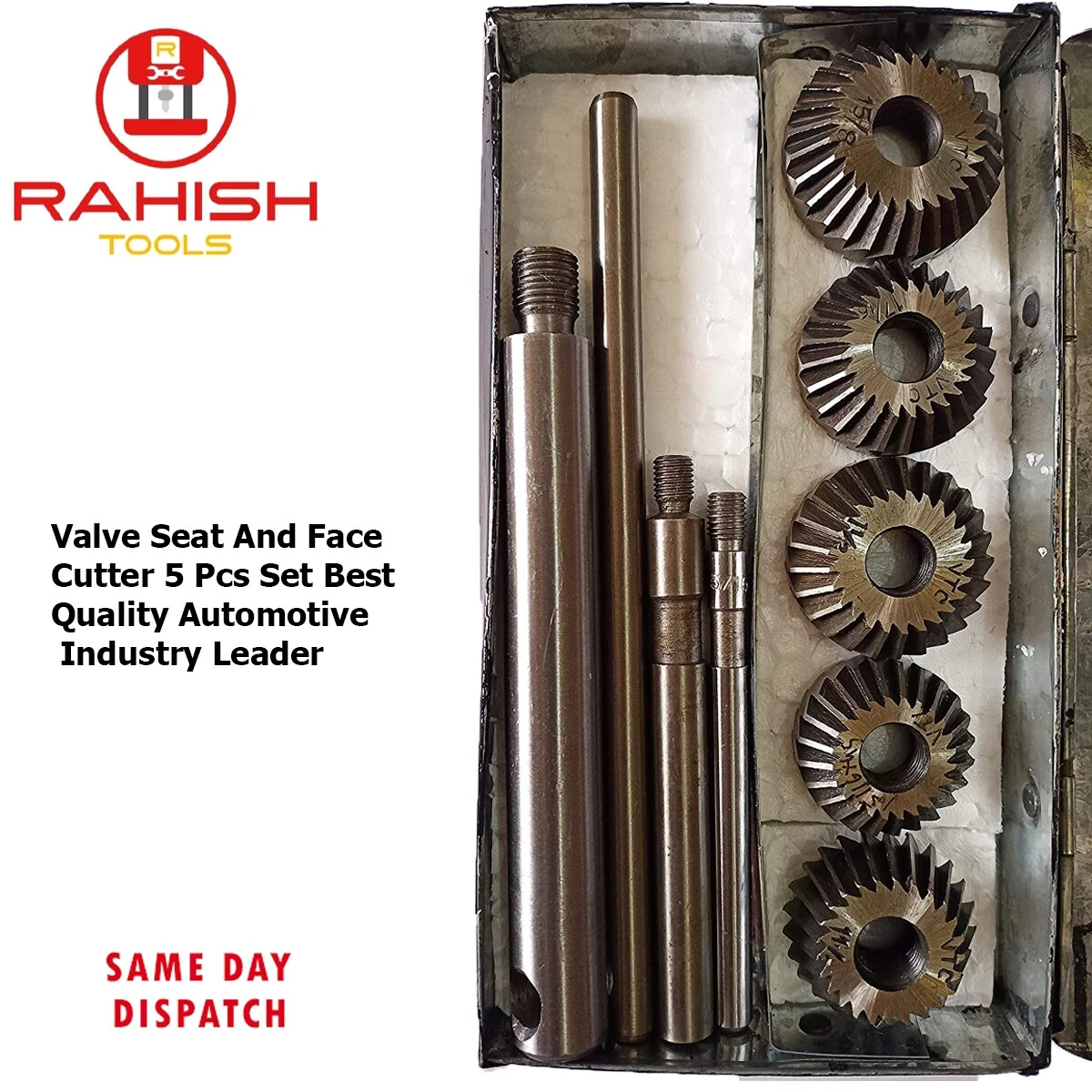 Valve Seat And Face Cutter 5 Pcs Set Automotive Industry Leader RAHISHTOOLS