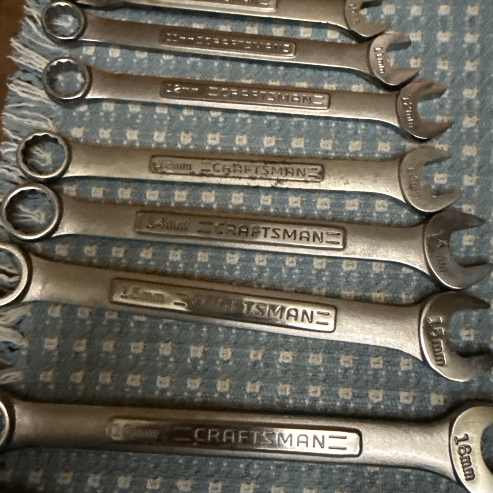 Williams 10mm Craftsman USA VA Metric 12-Point Combination Wrench Set 8-19mm