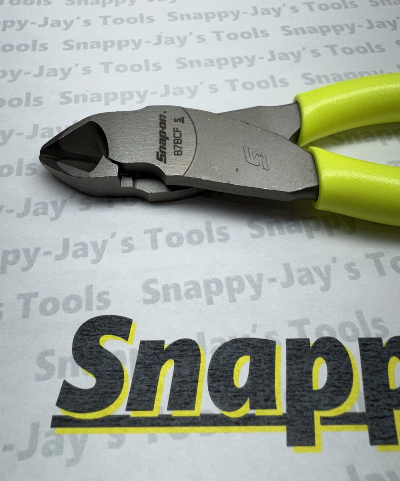 Snap-on Tools USA NEW HI VIS Soft Grip 7″ Diagonal Cutter Pliers 87BCFHV