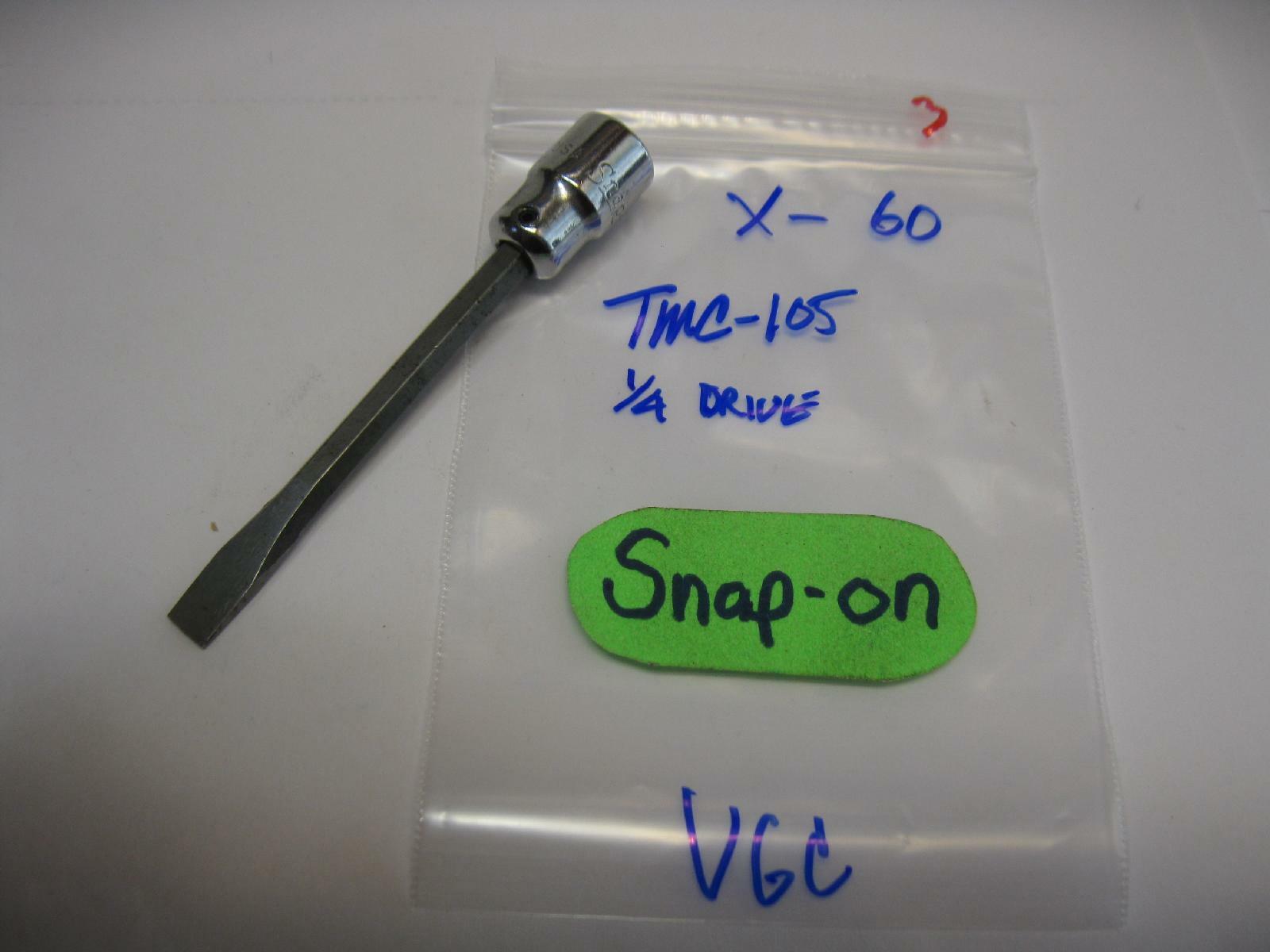 Snap-on tools 1/4″ drive 1/4in. Flat Tip Screwdriver Socket TMC-105 Nice!