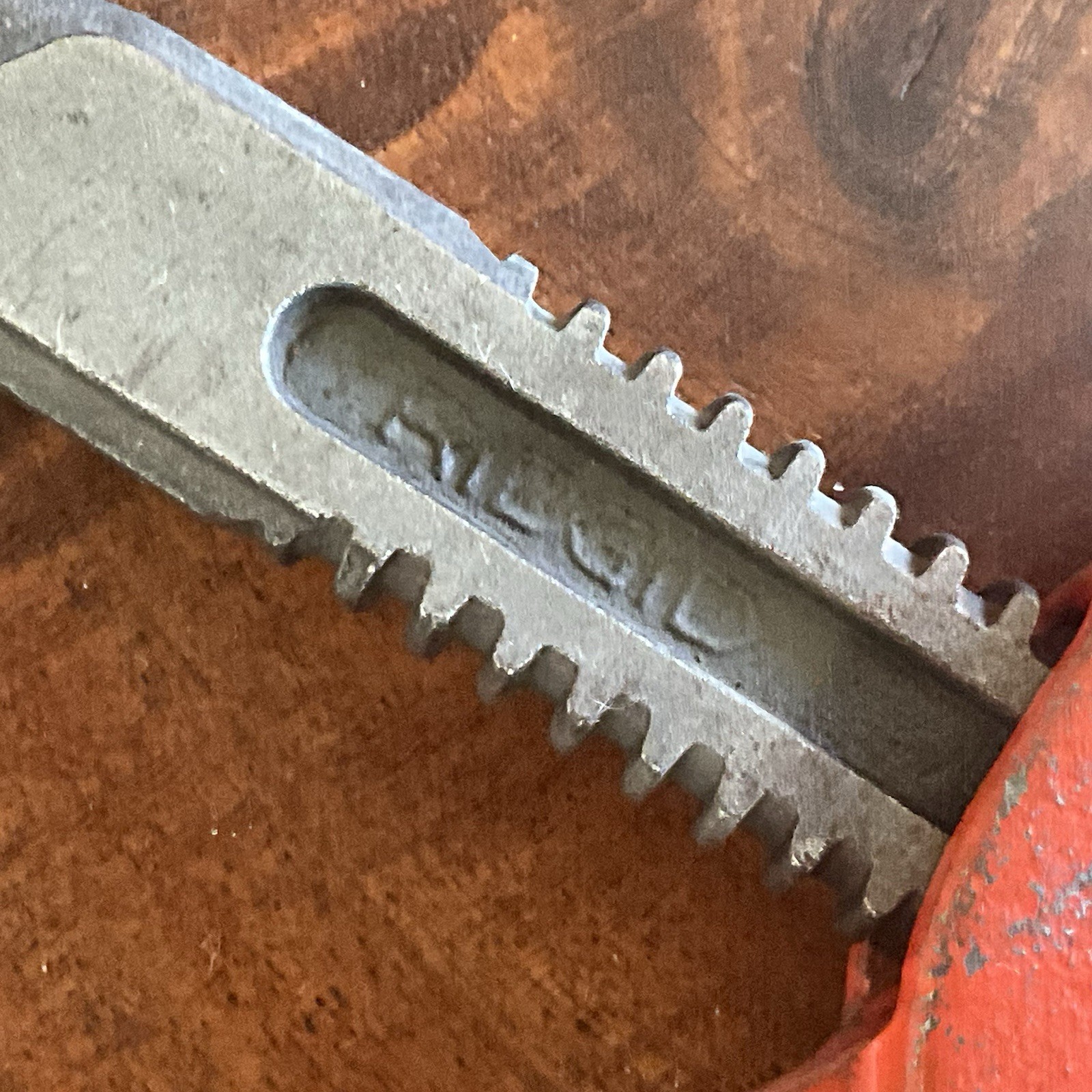 Ridgid Model E-110 Offset Hex Smooth Jaw Pipe Wrench, Red, American Made