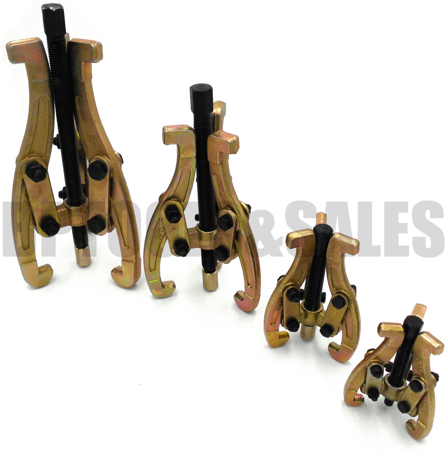 4pc Mechanic Gear Puller 3 Jaw Set 3″ 4″ 6″ 8″ Gear Pulley Bearing Puller Auto