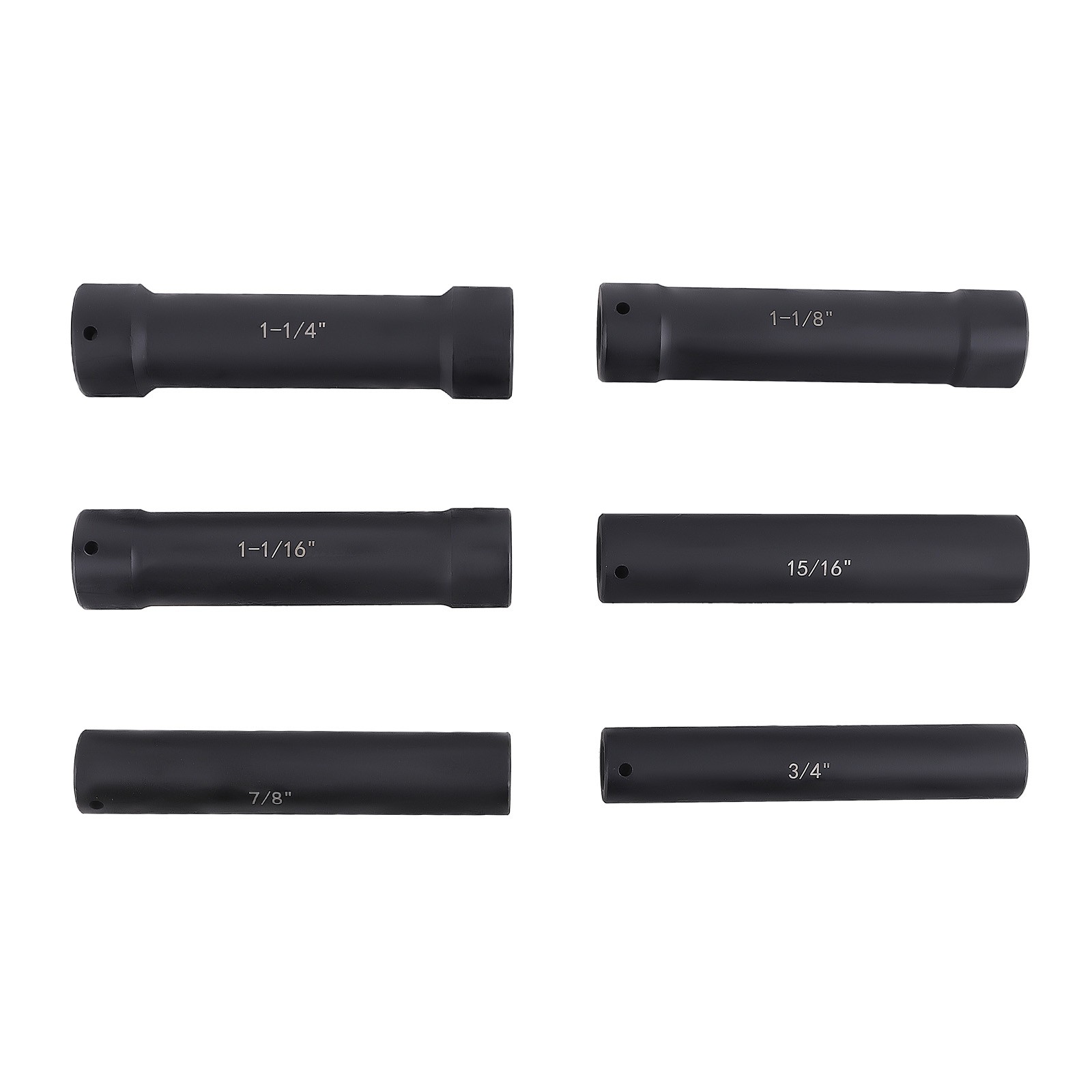 6* 1/2 Inch Drive Extended Length Impact Socket Set Heavy Duty W/ Storage Case