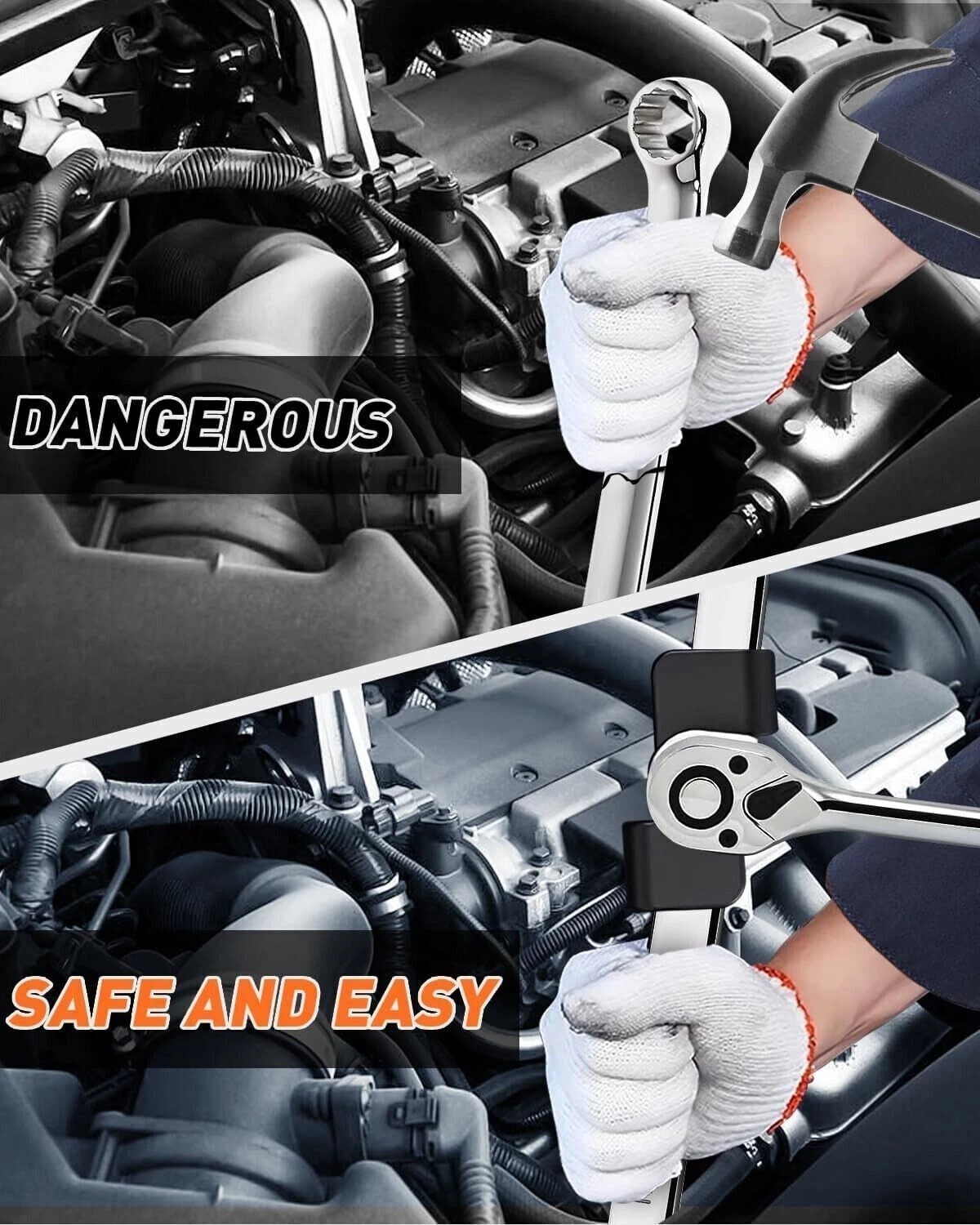 Universal Spanner Extender Extension Wrench Power Bar Tool Bar 1/2″ Drive 335mm