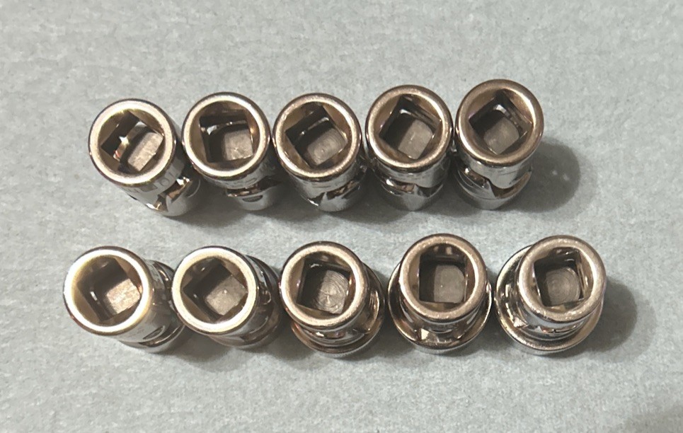 VTG Craftsman 3/8 Dr 10pc Swivel Flex Sockets 6pt USA 10mm-19mm Gk