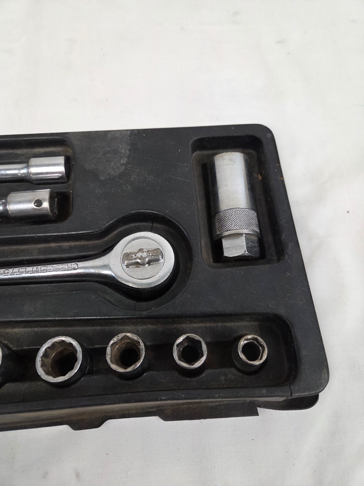 Crescent LT75 3/8″ Ratchet Chrome Made In USA Vintage 12 piece Set