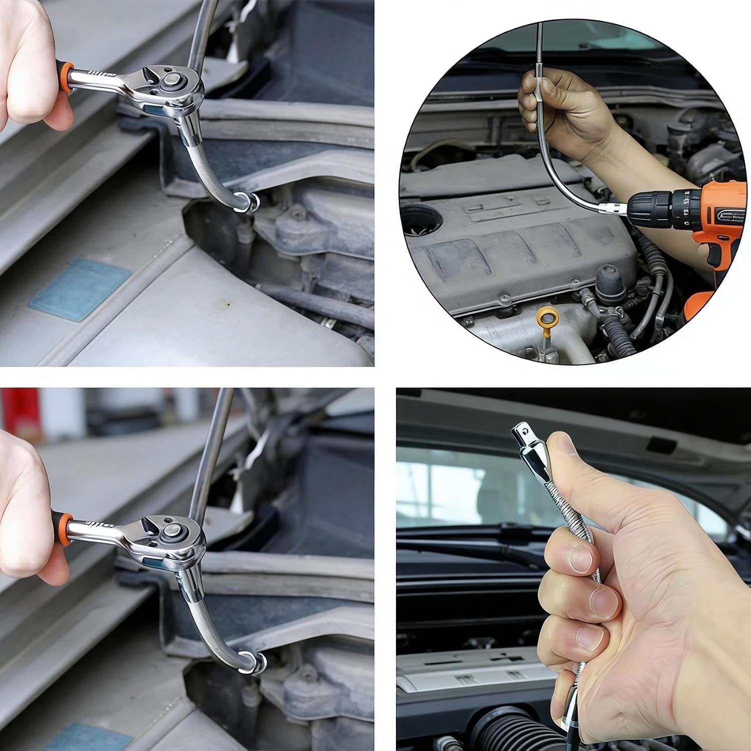 Flexible Drive Extension Rod for Ratchets, Drills & Impact Drivers