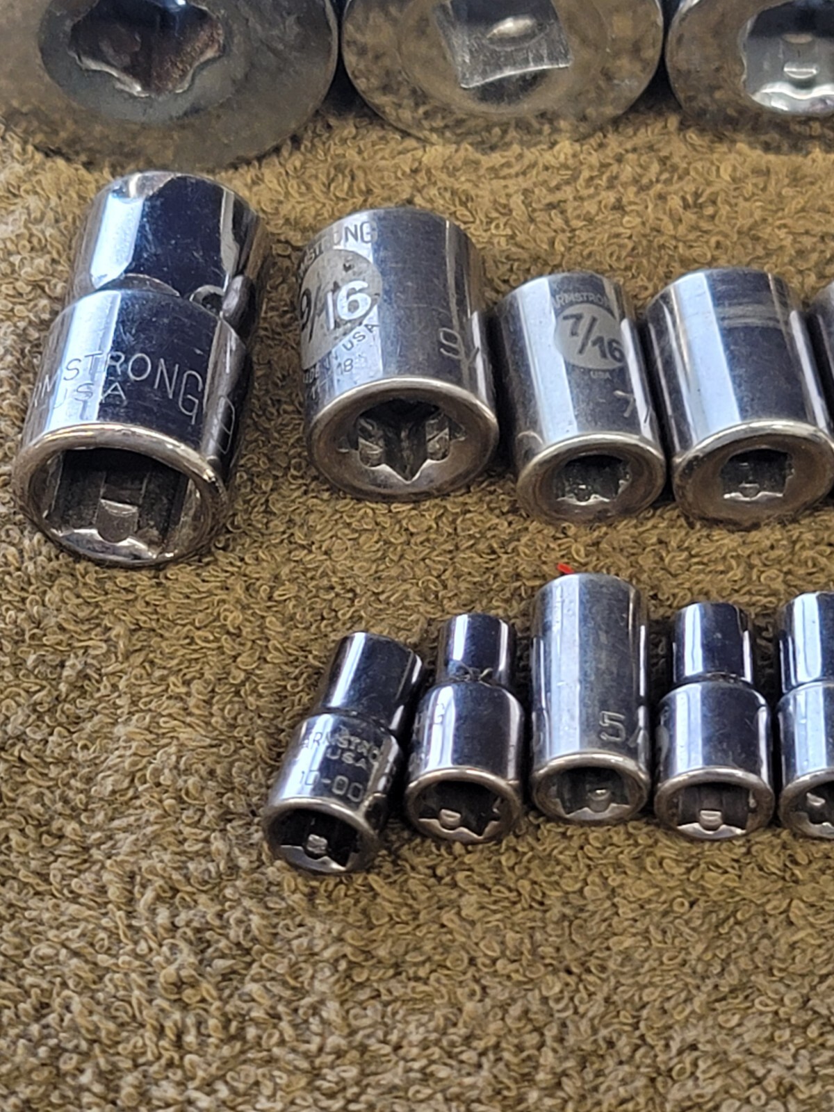 23 Armstrong Impact Socket 1/2 3/4 1″ Drive 1-1/4 1/16 15 7/8 13 9 11/32 Sae Set