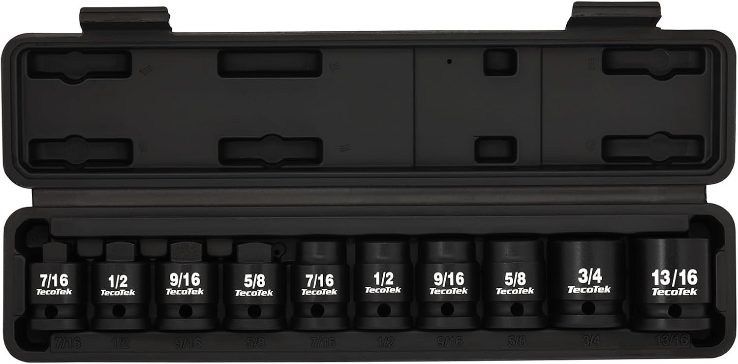 1/2″ Drive Pipe Plug Socket Set, Square Drive Socket, 10-Piece, SAE, 4 Point…