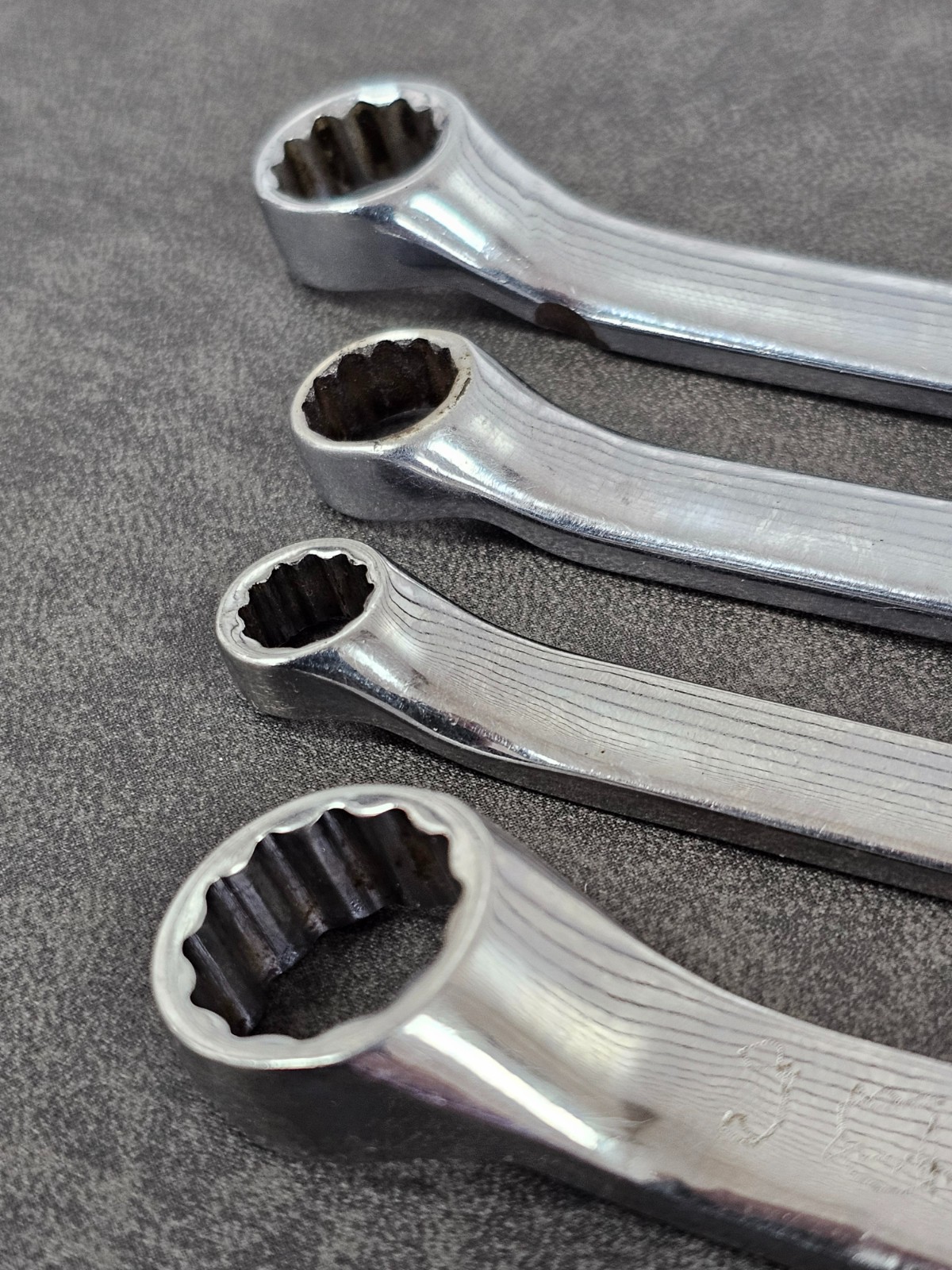 Snap-On 4pc Metric 12pt 10º Offset Box Wrenches XBM810A XBM1011 XBM1214 XSM1516A
