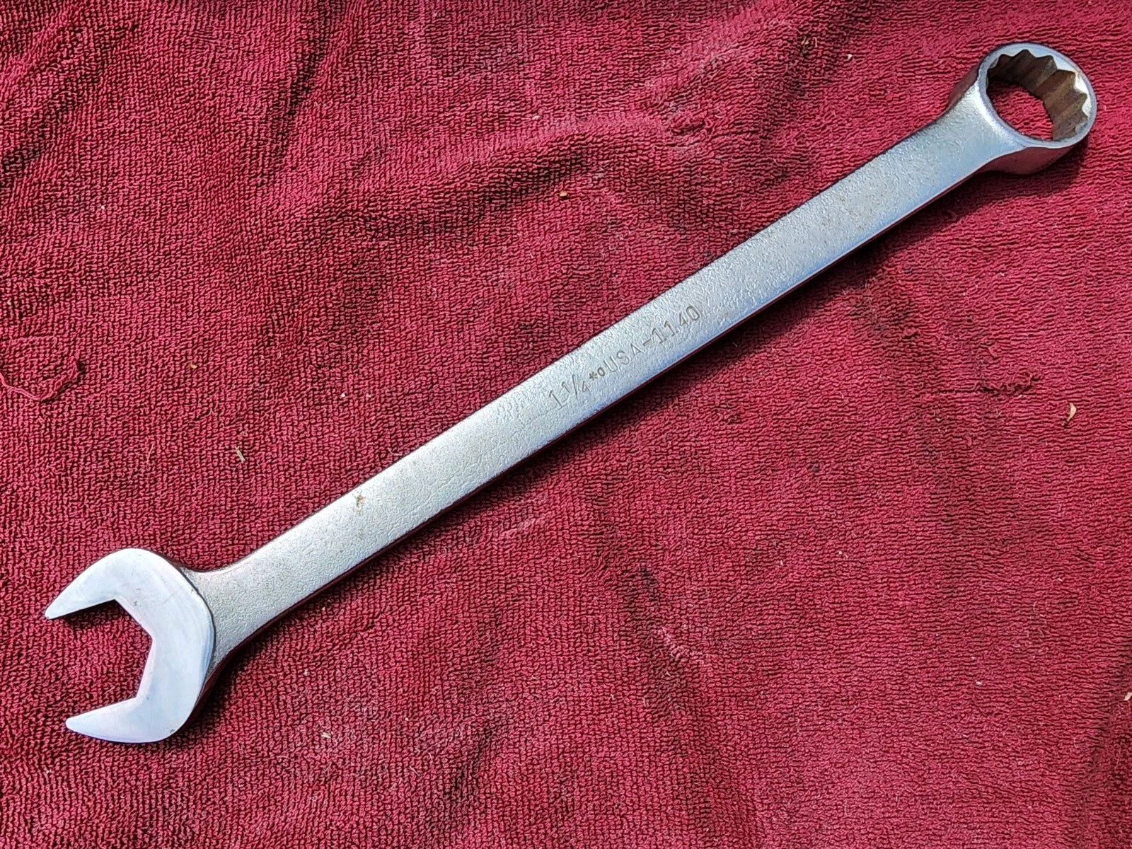 Wright Tool 1-1/4″ Combination Wrench 1140 USA 12 Pt. Satin Finish, Made In USA