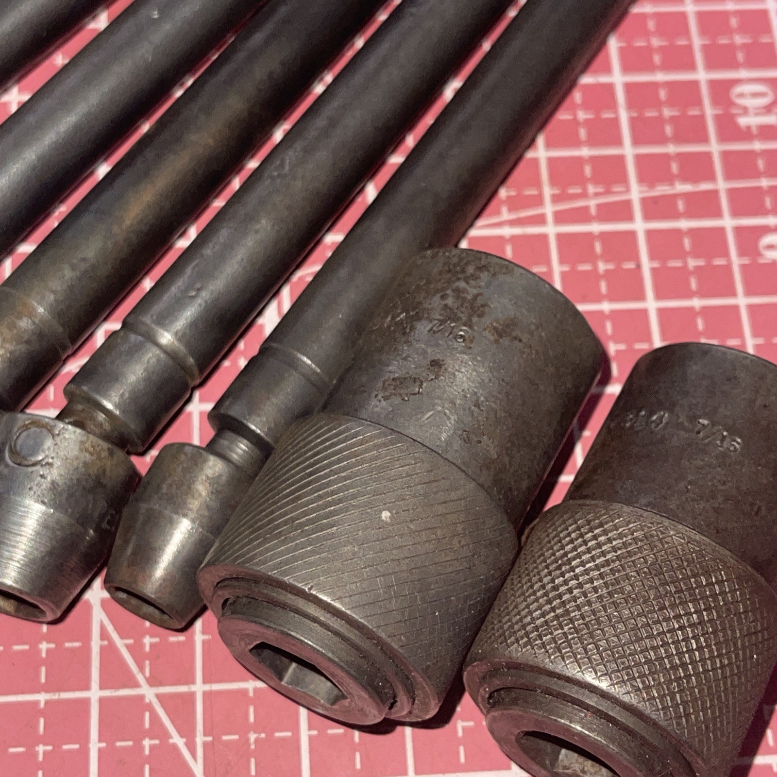 Apex USA Hex 7/16 Power Drive 7 Piece 5/16 – 5/8 Wobble Socket Adapter Extension