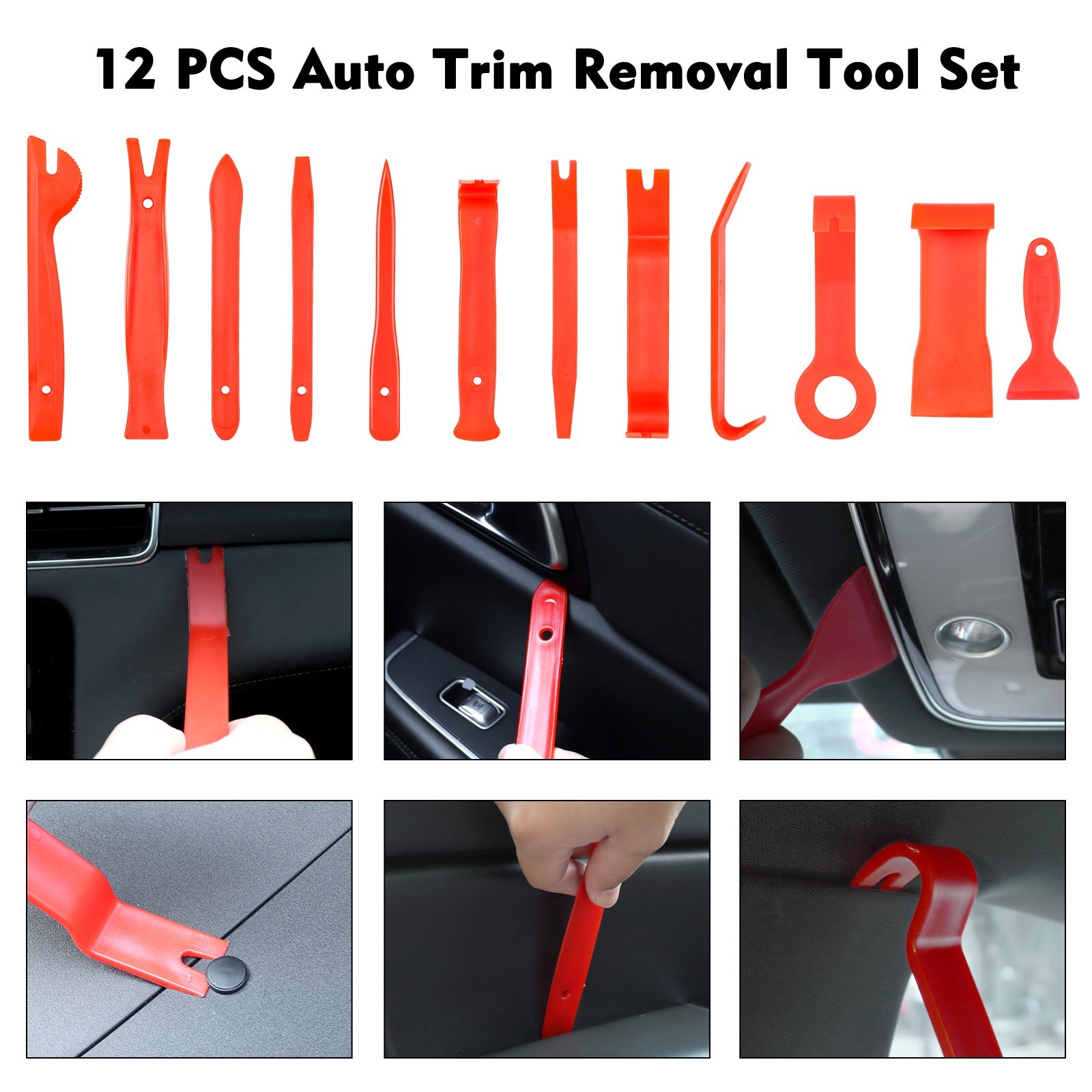Car Trim Removal Tool Kit Set Door Panel Fastener Auto Dashboard Plastic Tools