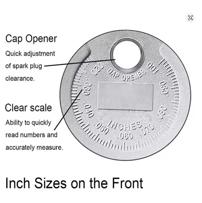 Coin- Type 0.6-2.4mm Spark Plug Gap Gauge Measurement Tool Auto Ignition spark