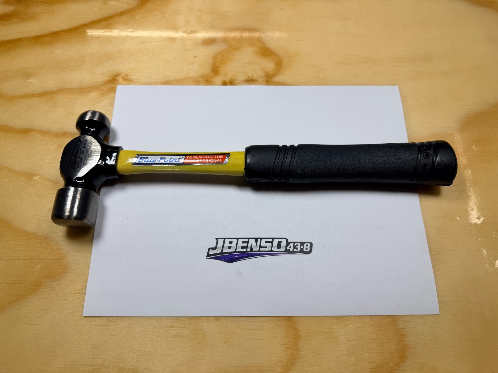 Blue-Point Tools USA NEW 16oz Fiberglass Handle Ball Peen Hammer BPN16B