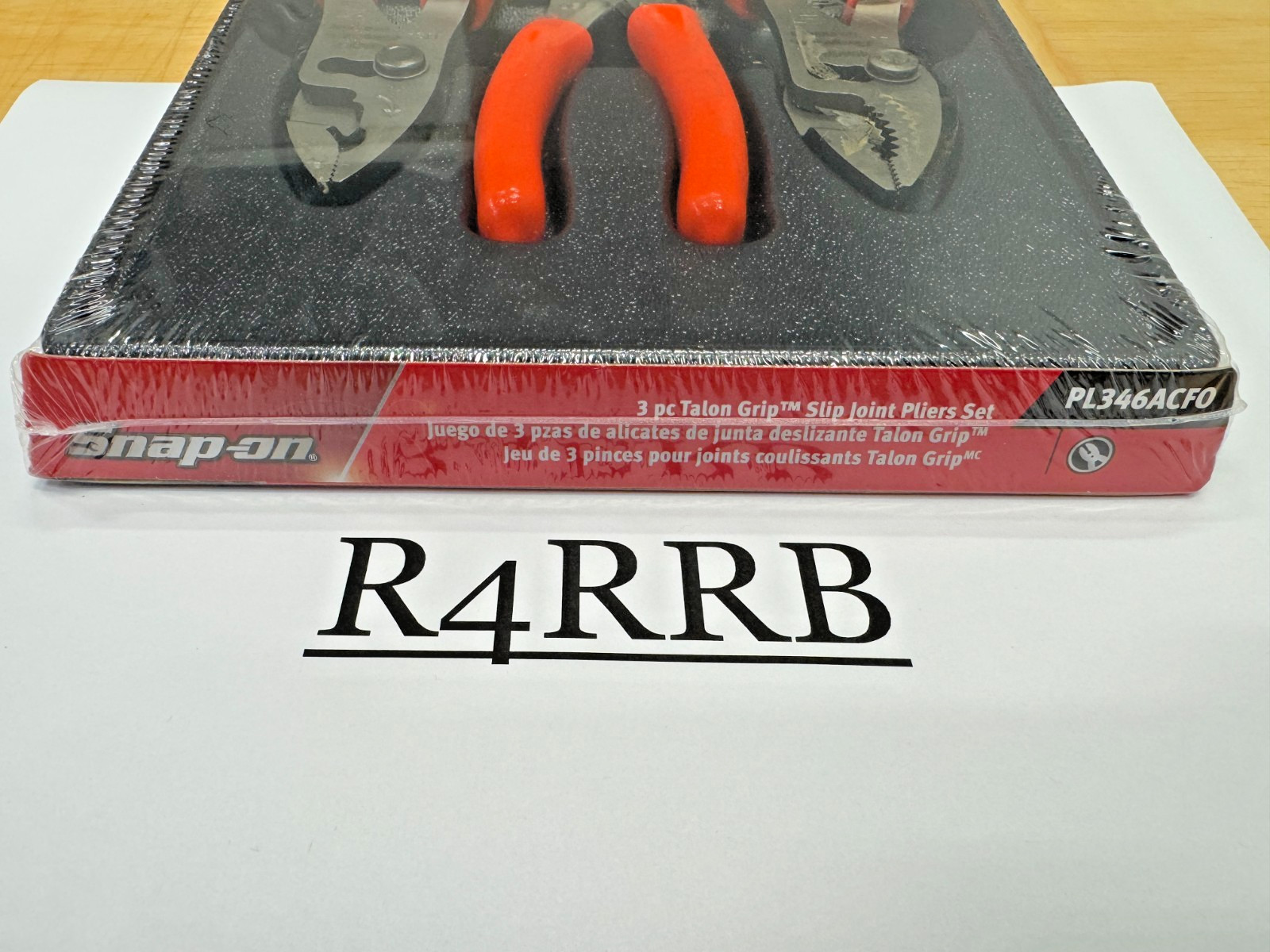 Snap-on Tools USA NEW SEALED 3pc ORANGE Soft Grip Slip Joint Pliers Set PL346ACO