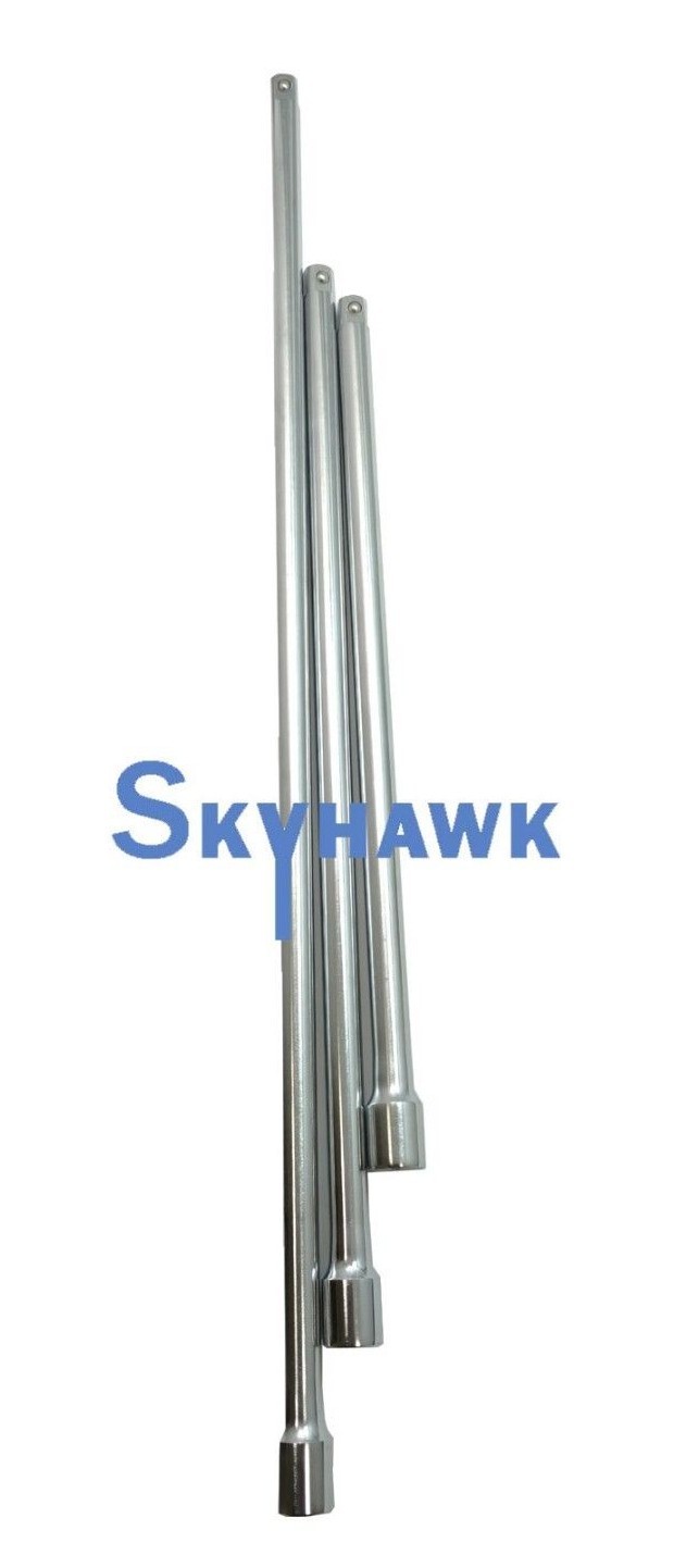 3pc 1/2″ drive x 15″, 18″, 24″ Carbon Steel EXTRA-LONG SOCKET EXTENSION BAR SET