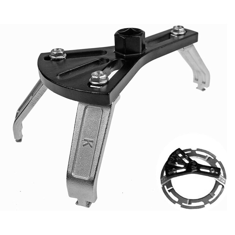 Fuel Pump Remover Tank Lock Ring Tool Adjustable 5.5in-7in Car Accessories Black