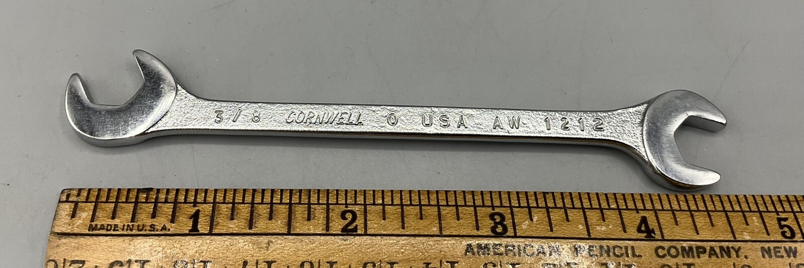 Cornwell Tools AW-1212 Angled 3/8″ Offset Angle Wrench Satin Chrome USA UNUSED