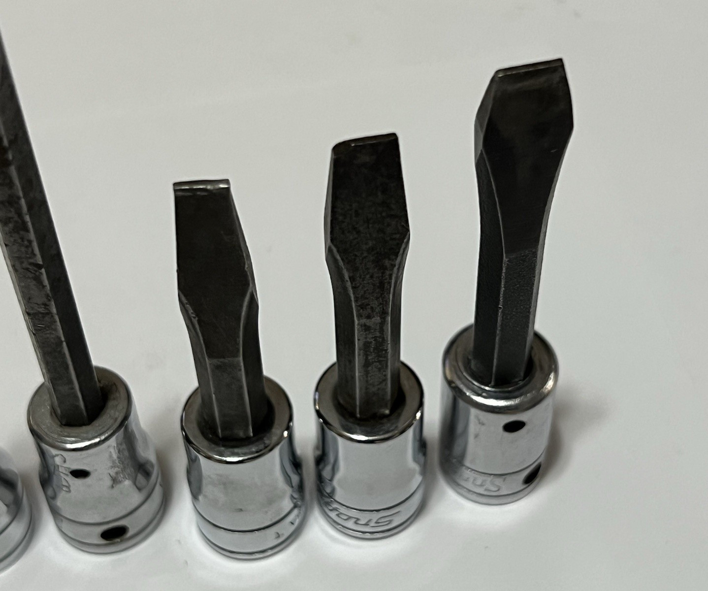 Snap On 3/8 Drive Drag Link Flat Tip and Phillips Socket Driver Set 9 pc USA