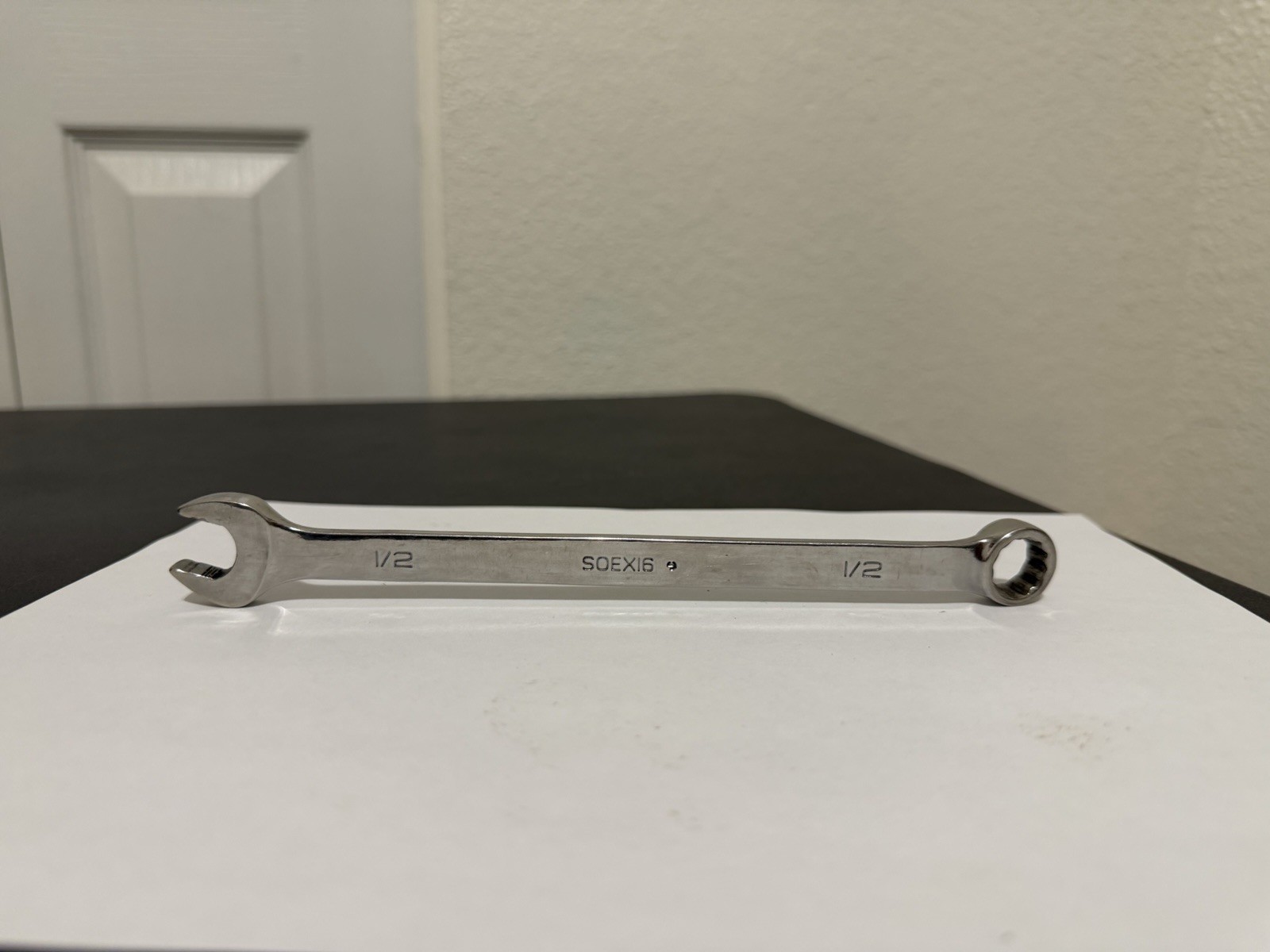 Snap On 1/2” Flank Drive Combination Wrench SAE SOEX16 Made In USA