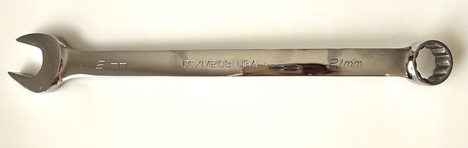 Snap-On Tools USA NEW 21mm Metric Standard 12 Point Chrome Combo Wrench OEXM210B