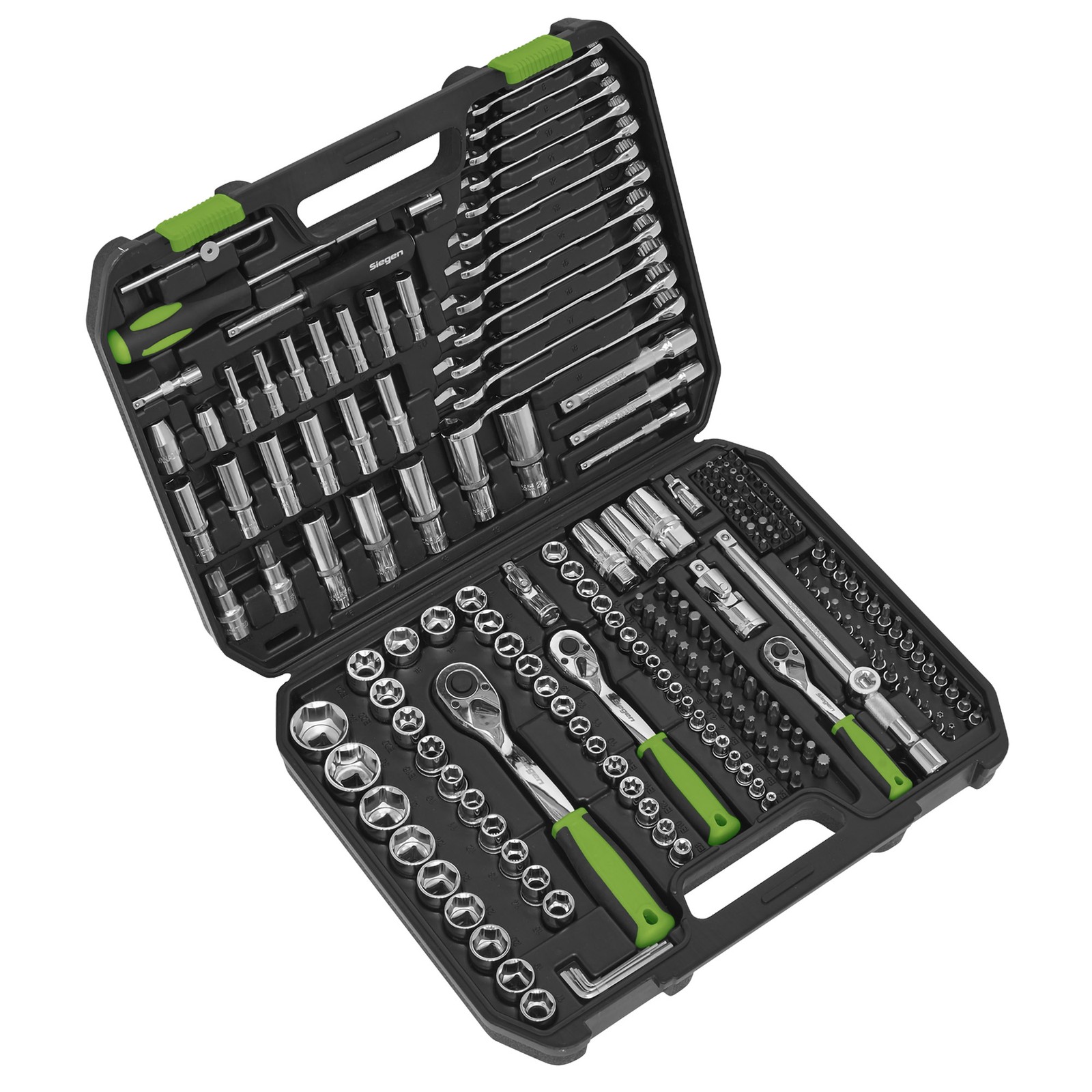 Siegen 1/4», 3/8» & 1/2» Square Drive Socket Set (219pc) – Lifetime Guarantee
