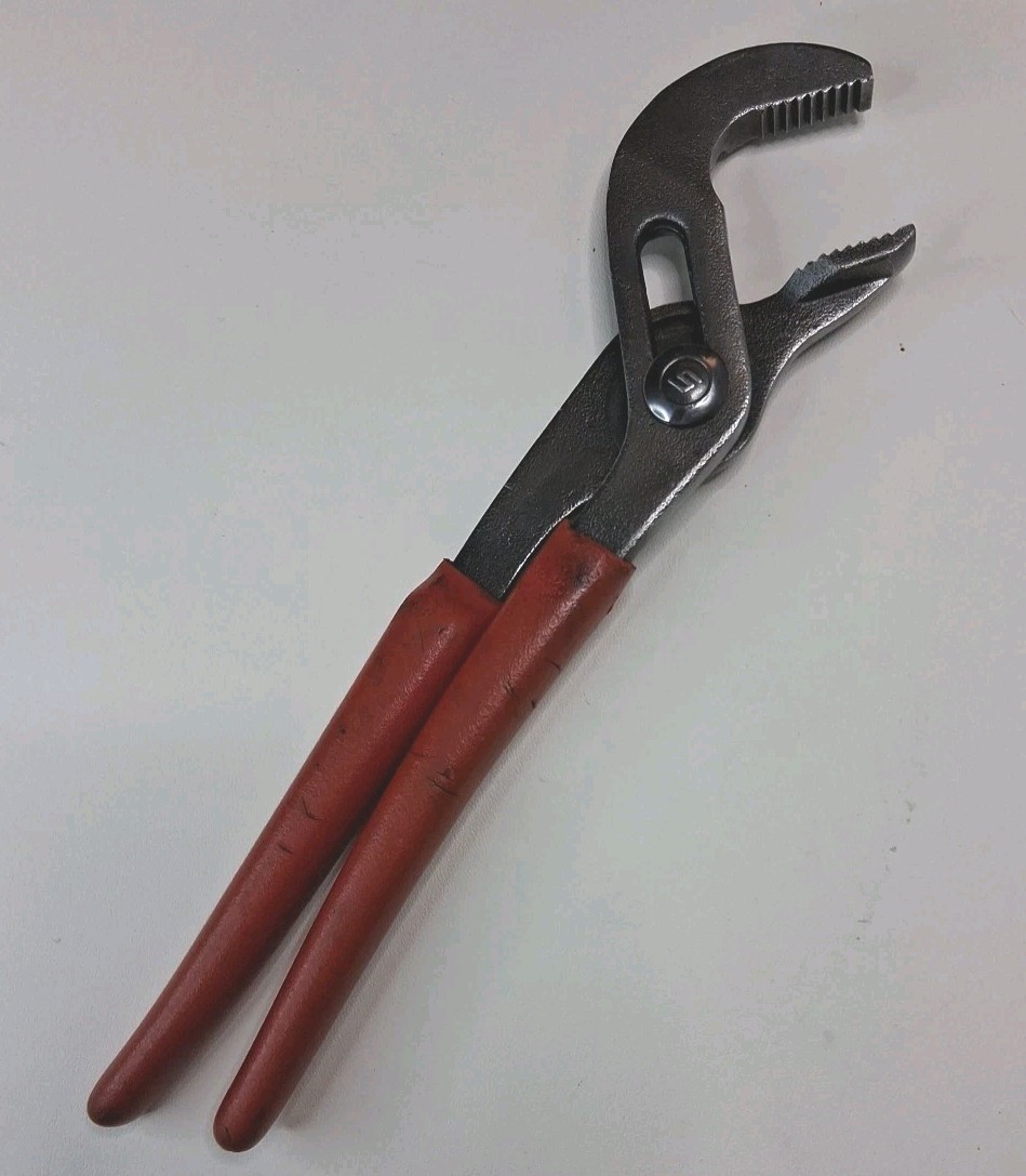 SNAP ON 91ACP 9″ Slip Joint Pliers USA Red Handle Adjustable Channel Lock