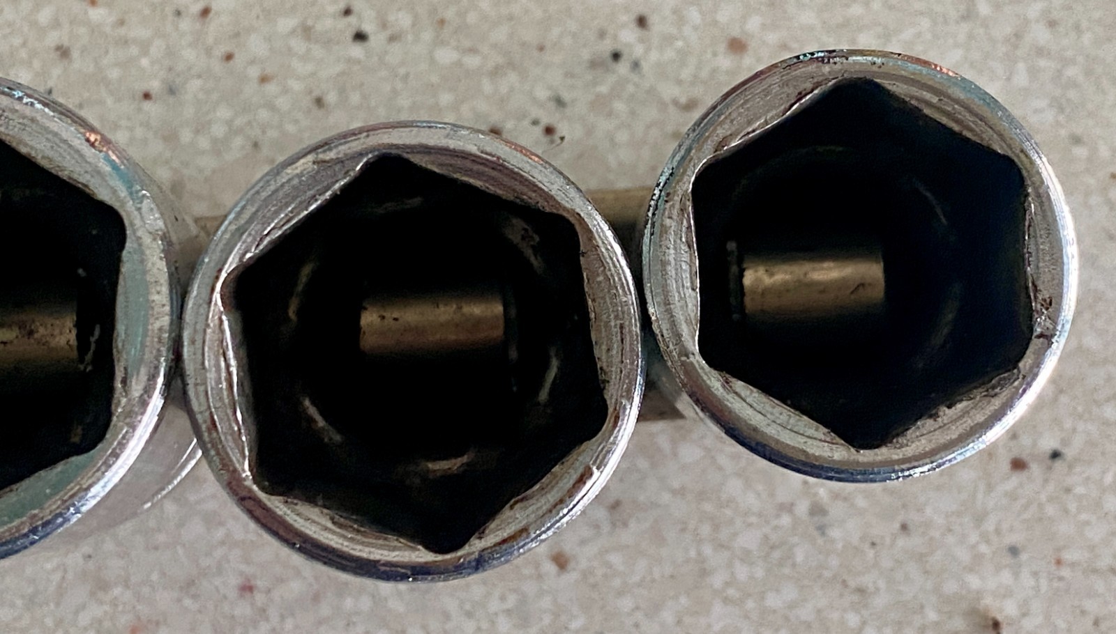 Snap-On USA 1/2 Drive 6 Point Socket Lot Set of 6 Used