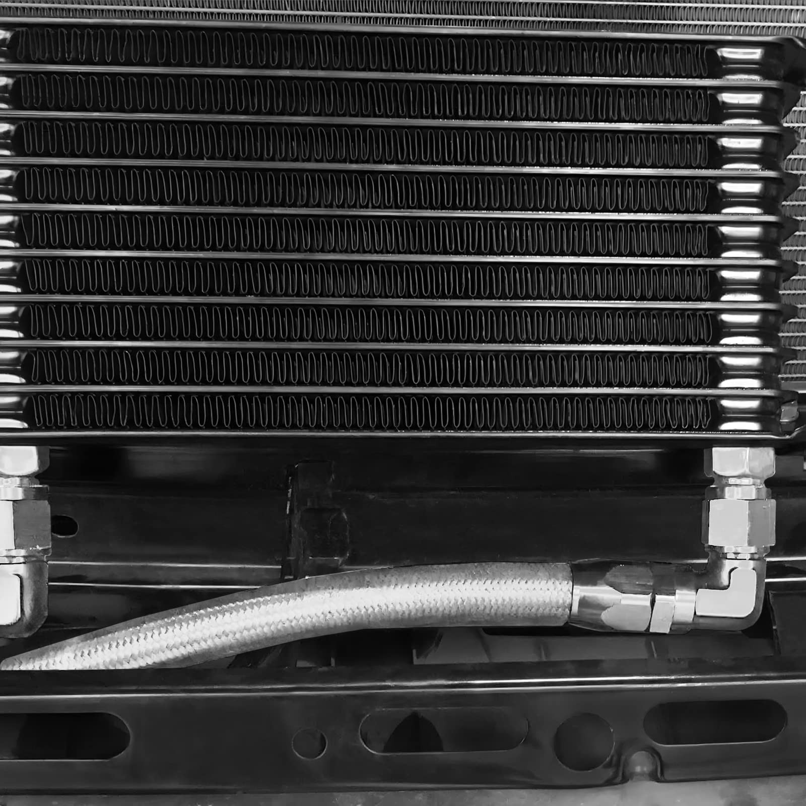 MuHize TH350 Transmission Cooler Lines – Upgraded 6AN 52 52 inches, Black