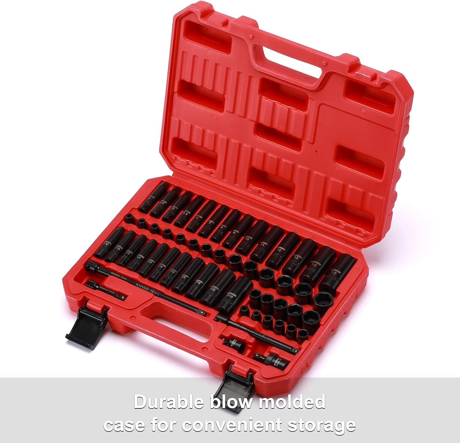 Versatile 55PC 1/4″ Drive Impact Socket Set – Deep & Shallow Sockets Included