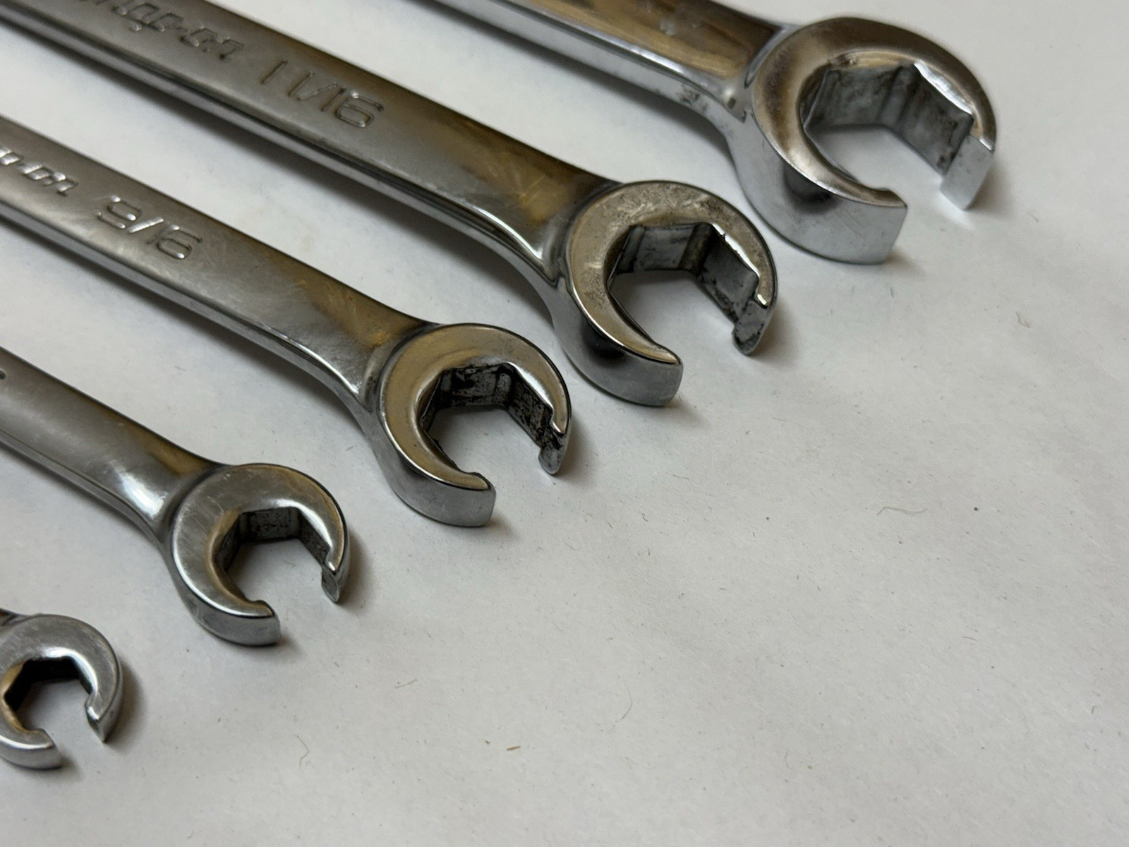 USA Snap-On 5 pc Double Flare Nut Line Wrench Set SAE 1/4 to 13/16″ RXFS605