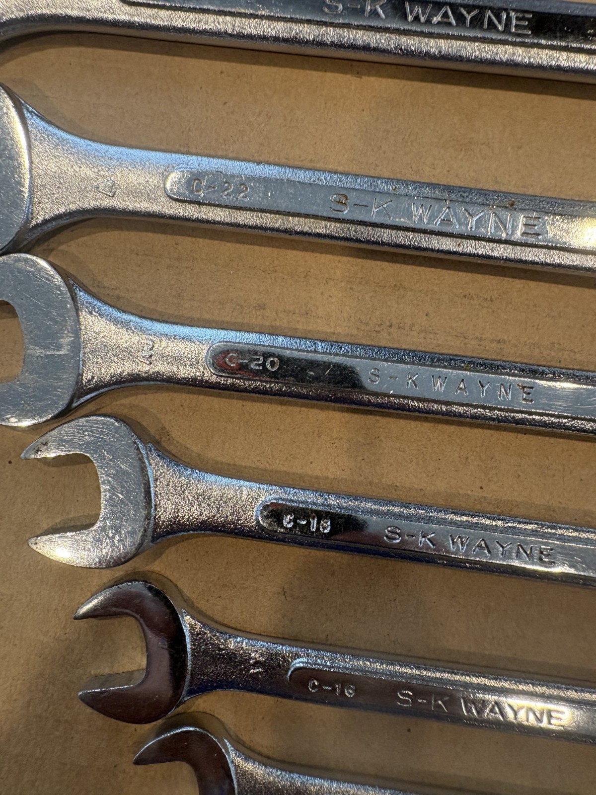 SK-Wayne 12 Piece Combination Wrench Set Vintage 1960s – SAE 1/4″ thru 15/16
