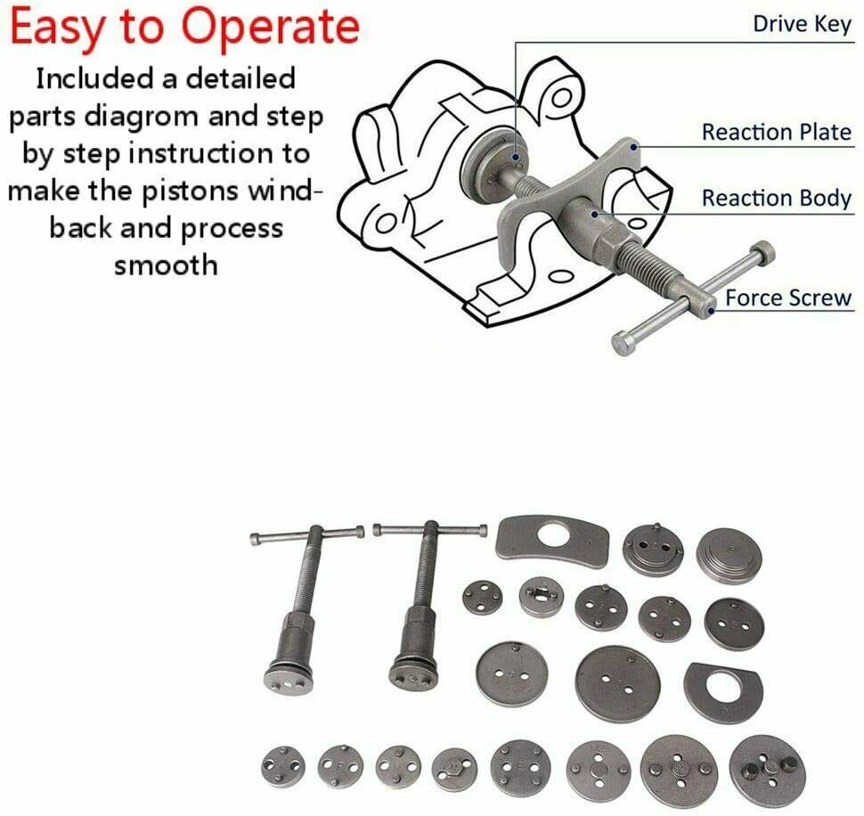 22PCS Brake Caliper Tool Set & Wind Back TOOL Kit Car Truck Break Disc US.stock