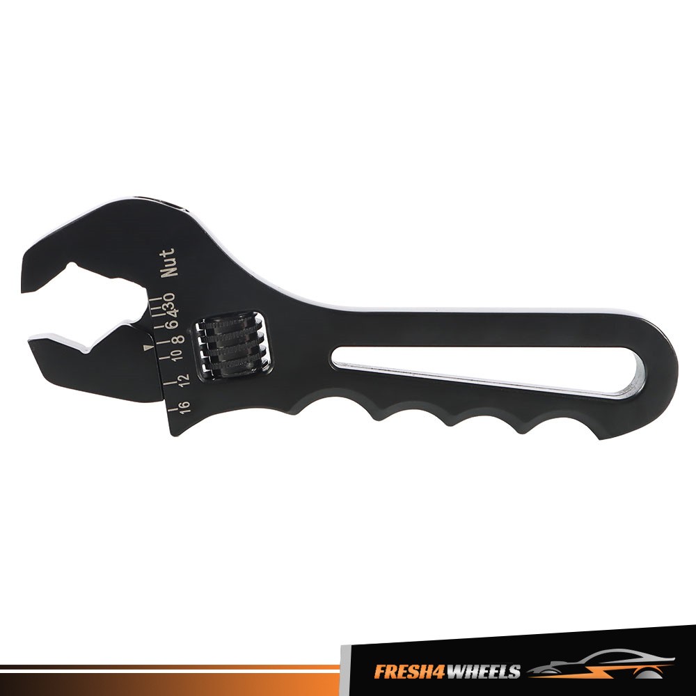 Black Aluminum 3AN-16AN Adjustable Wrench Tool Spanner For Hose End Fitting