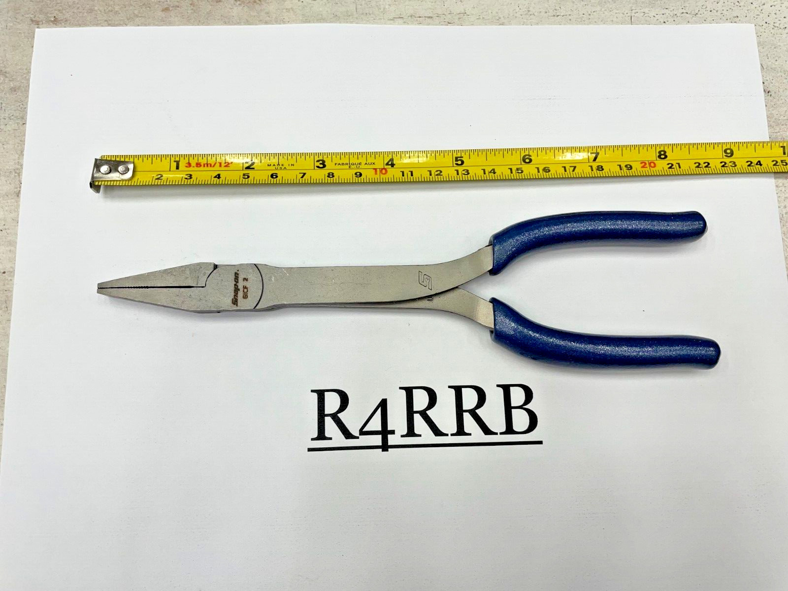 Snap-on Tools USA NEW POWER BLUE Soft Grip 8″ Duck Bill Flat Nose Pliers 61CFMB