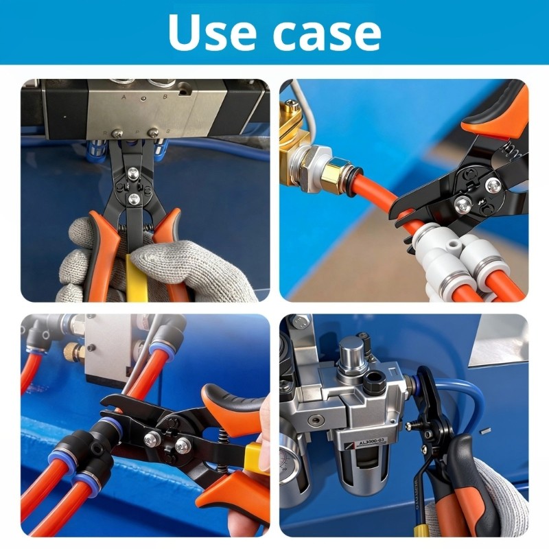 2Pcs Air Tube Clamp Wrenches Repair for Vehicle Maintenance Slip Resistant Mouth