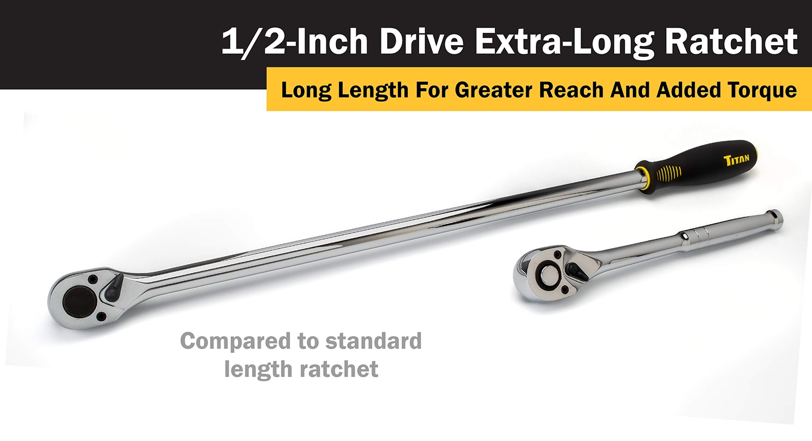 Titan Tools 1/4in Dr. 12in Extra-Long Ratchet (11304)