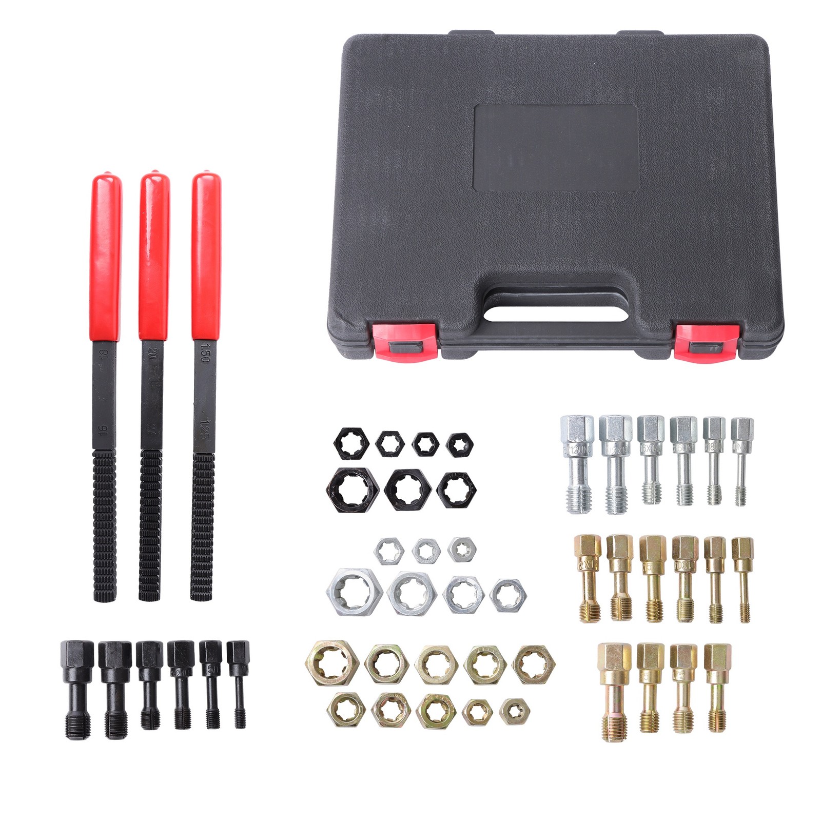 Labwork 49 Piece SAE Metric Tap Set with Bolt Threading Tools Thread Chaser Kit