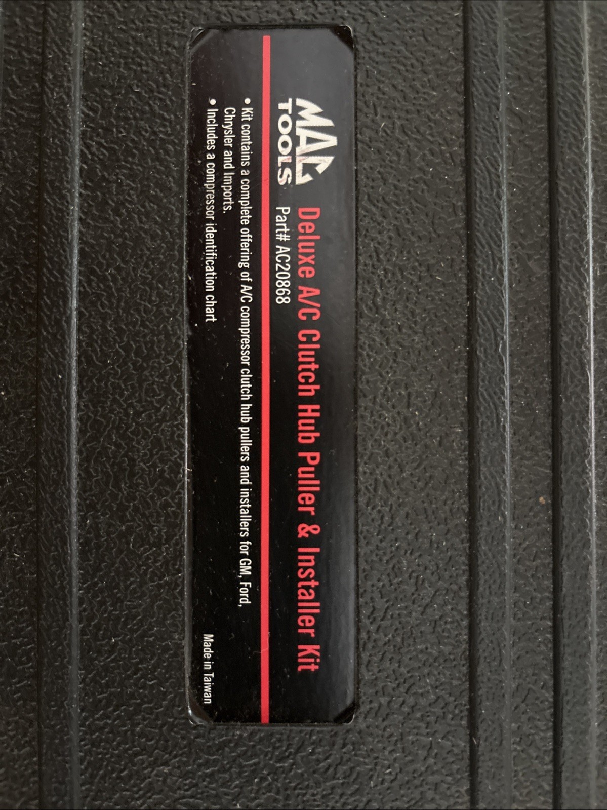 Mac Tools Deluxe A/C Clutch Hub Puller and Installer Kit AC20868