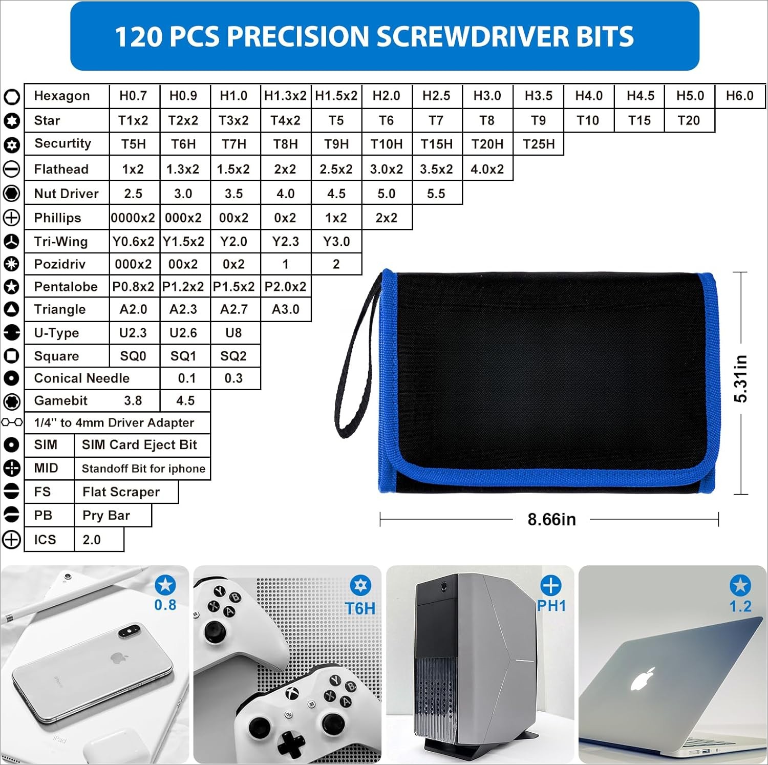 Electronic Precision Screwdriver Set 142 pcs (120 Bits Included) Repair Tool Kit