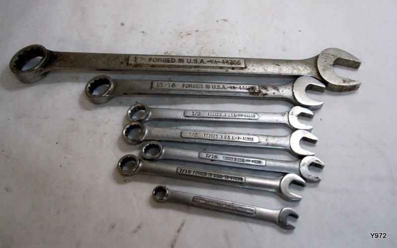 Craftsman set of 7 wrenchs see description