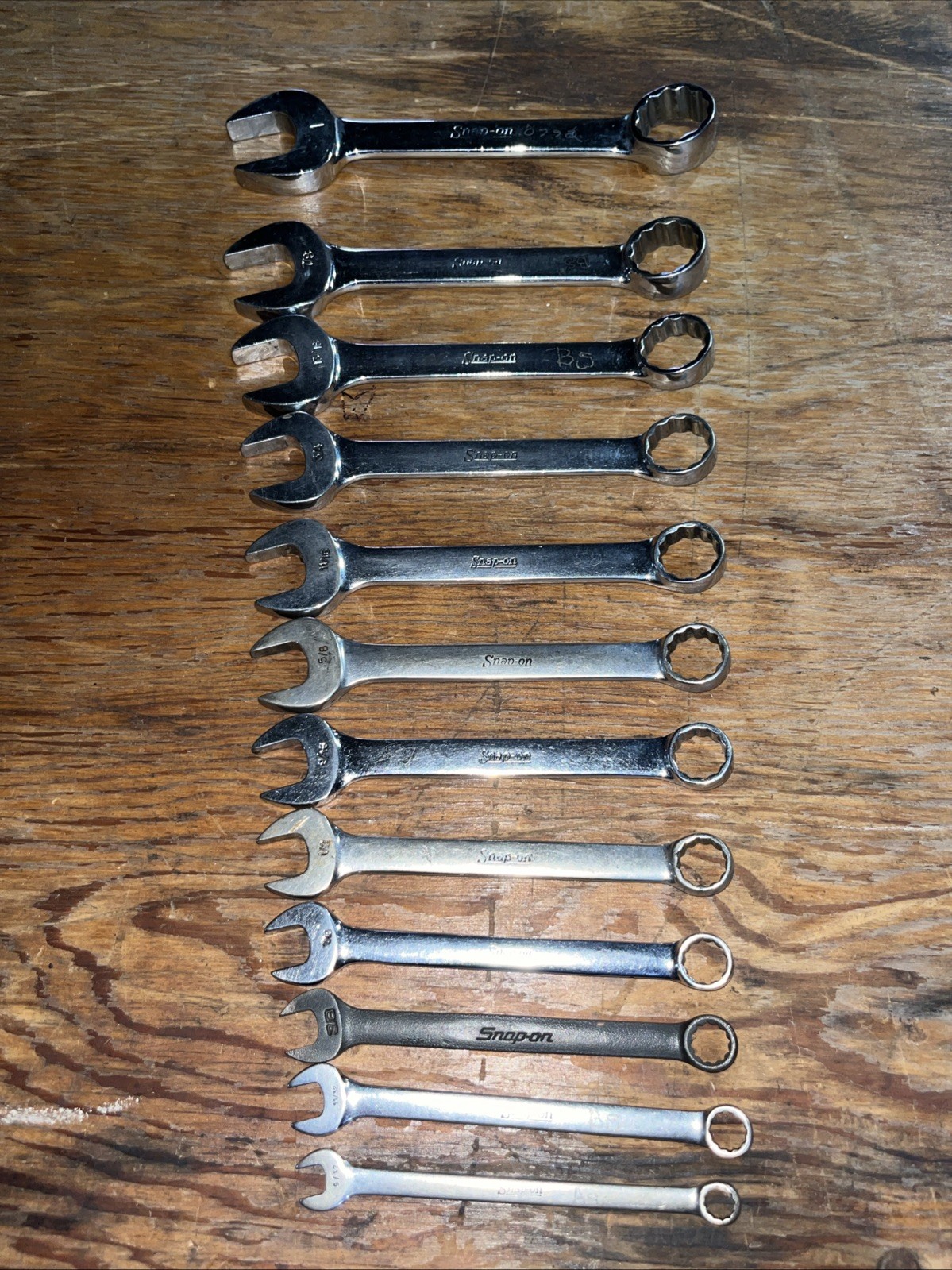 SNAP ON OEX-SERIES 12-Pc 12-Point SAE Flank Drive® Short Combination Wrench Set