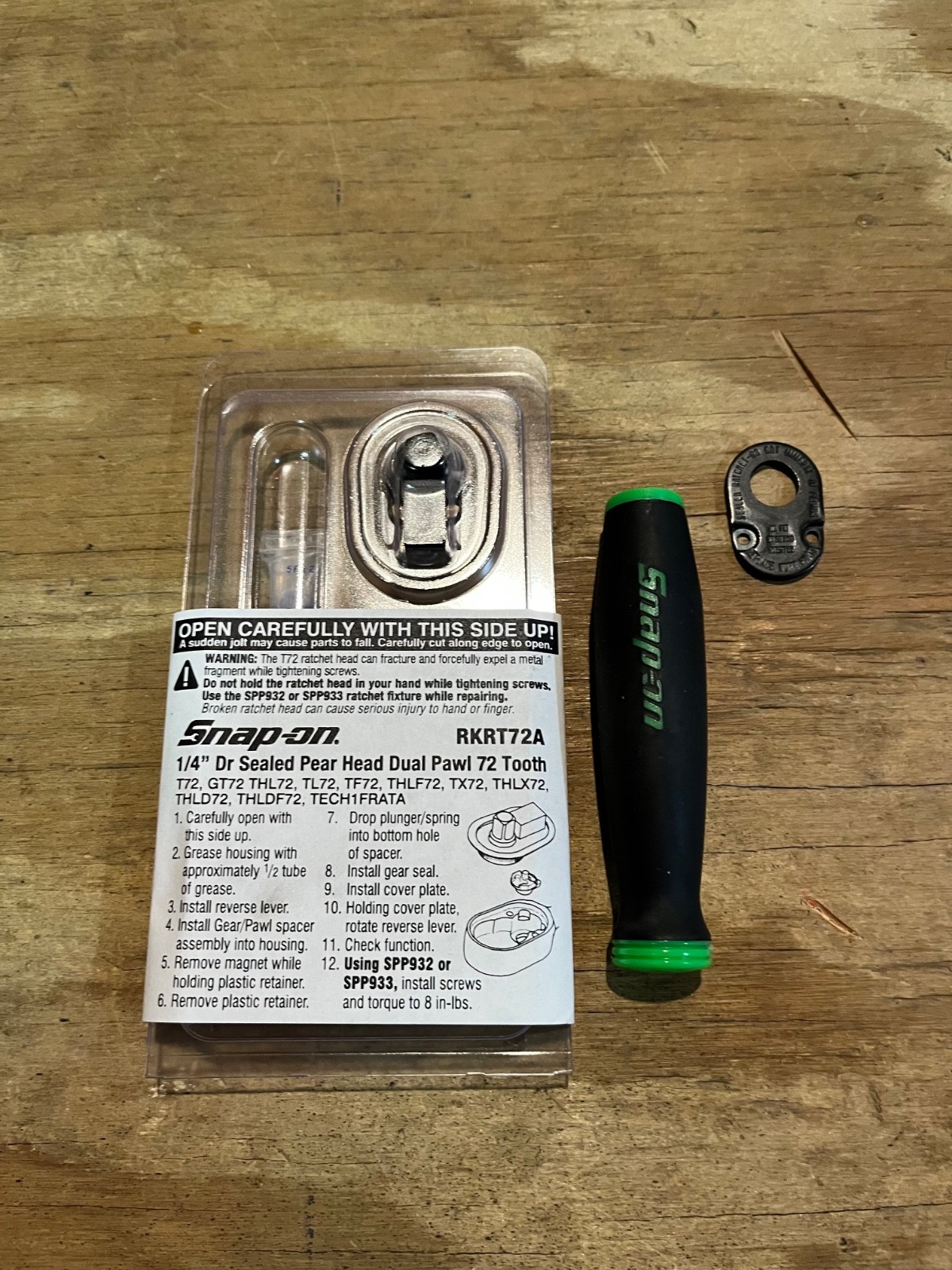 Snap-on RKRT72A 1/4 Drive Complete Repair Kit – (Green)