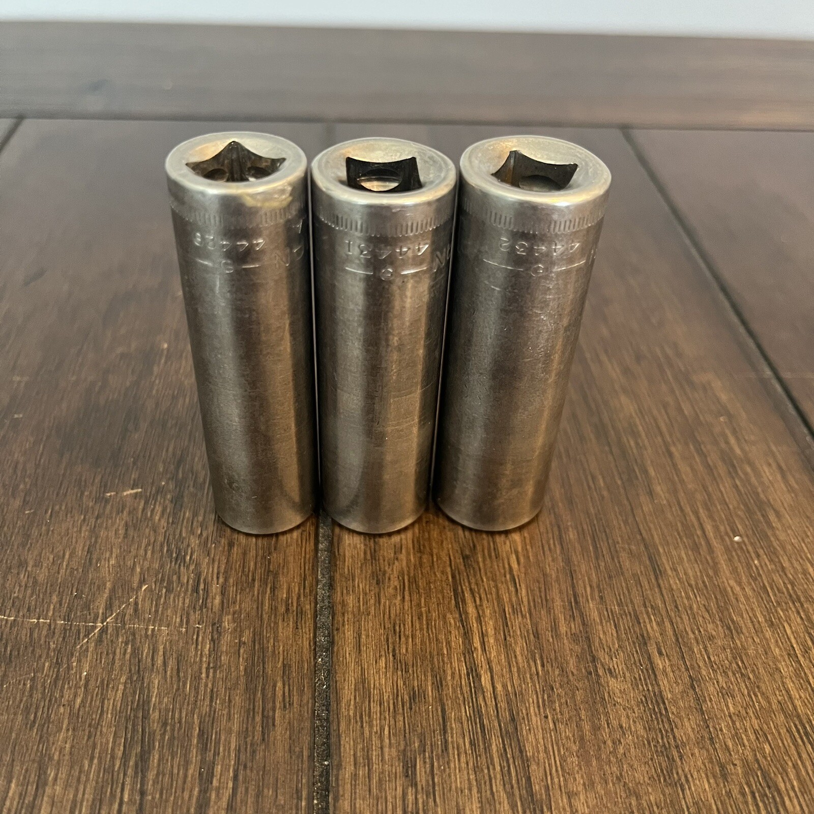 3 VTG 3/8″ DRIVE CRAFTSMAN METRIC 6 PT DEEP SOCKETS, 13mm, 14mm, 15mm USA