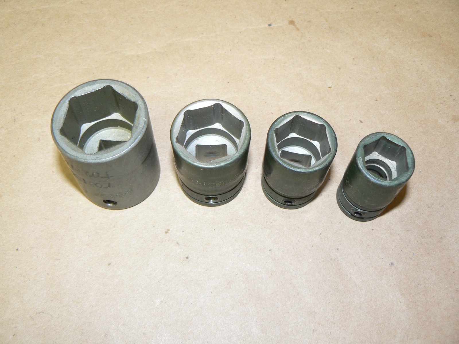 Snap On 1/2 Drive Sockets 1″ (IM320) 7/8 (TW281) 3/4 (TW241) 5/8 (TW201)
