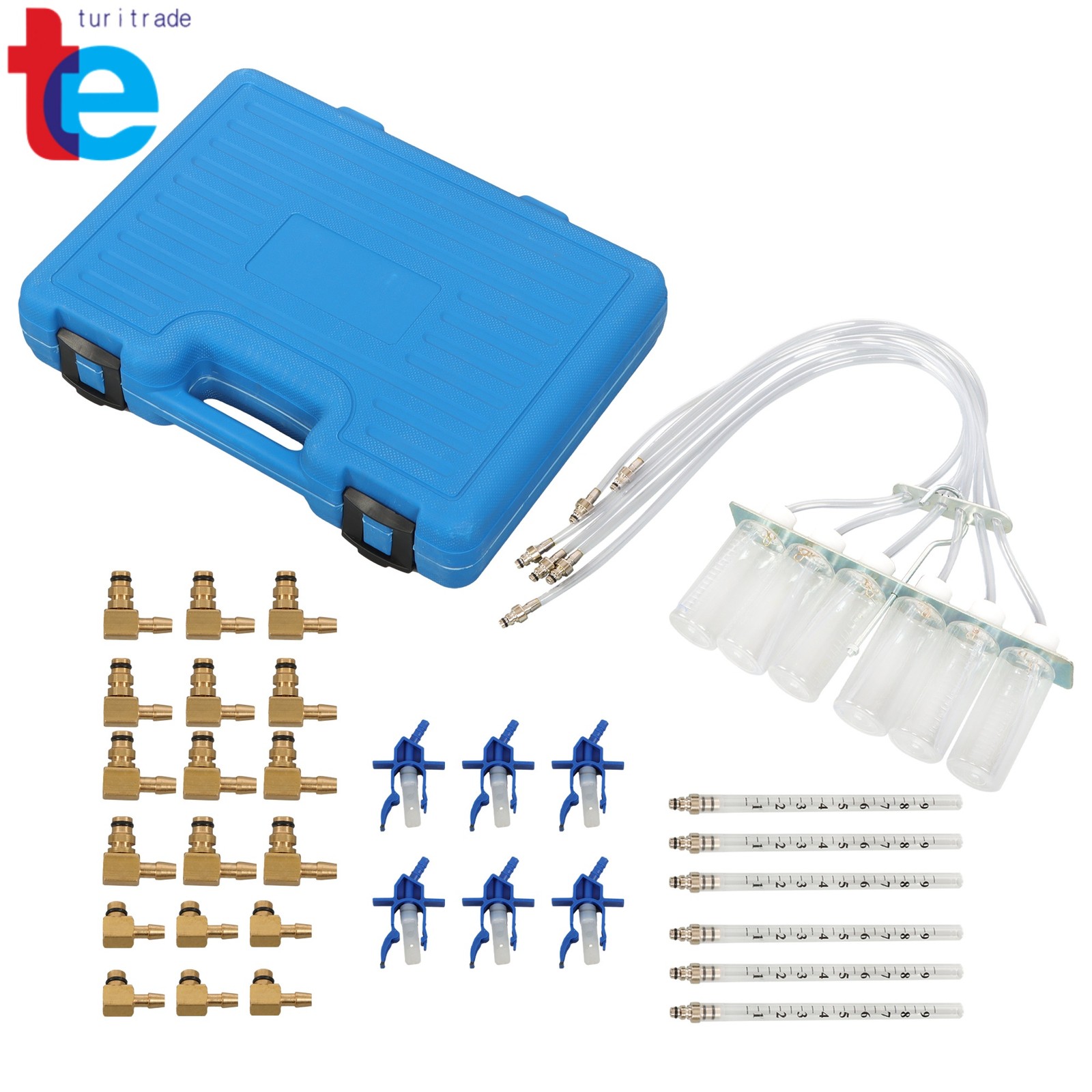 Diesel Injector Flow Diagnostic Cylinder Common Rail Adaptor Test Tool Kit