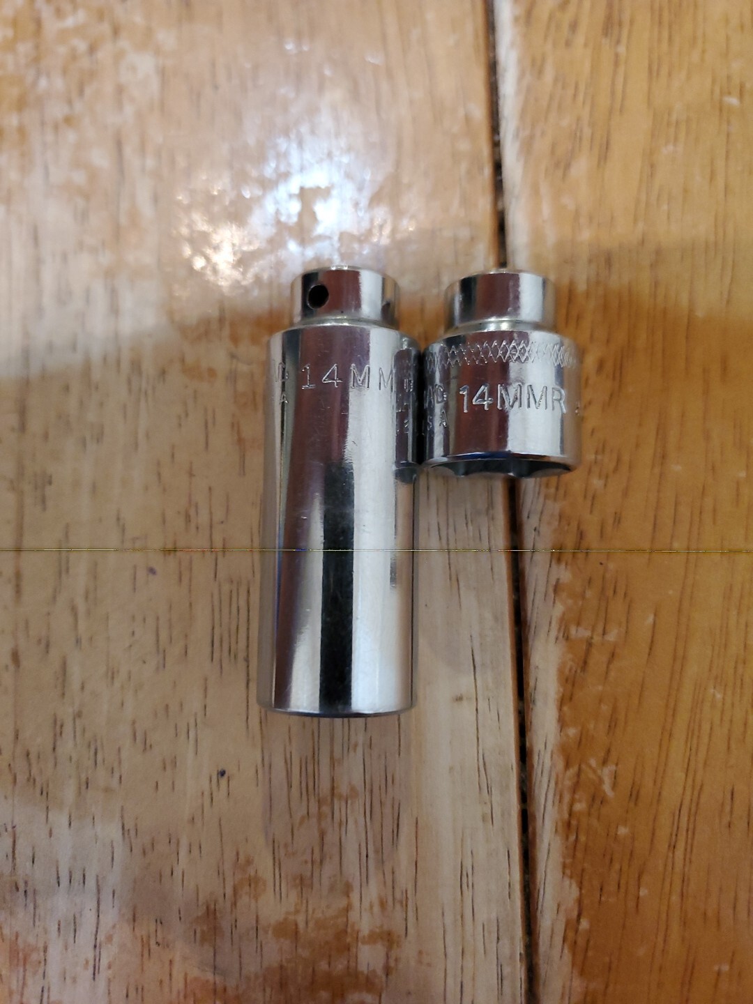 Mac Tools 1/4 Drive 14MM 6PT Shallow Deep Sockets Lot Of 2