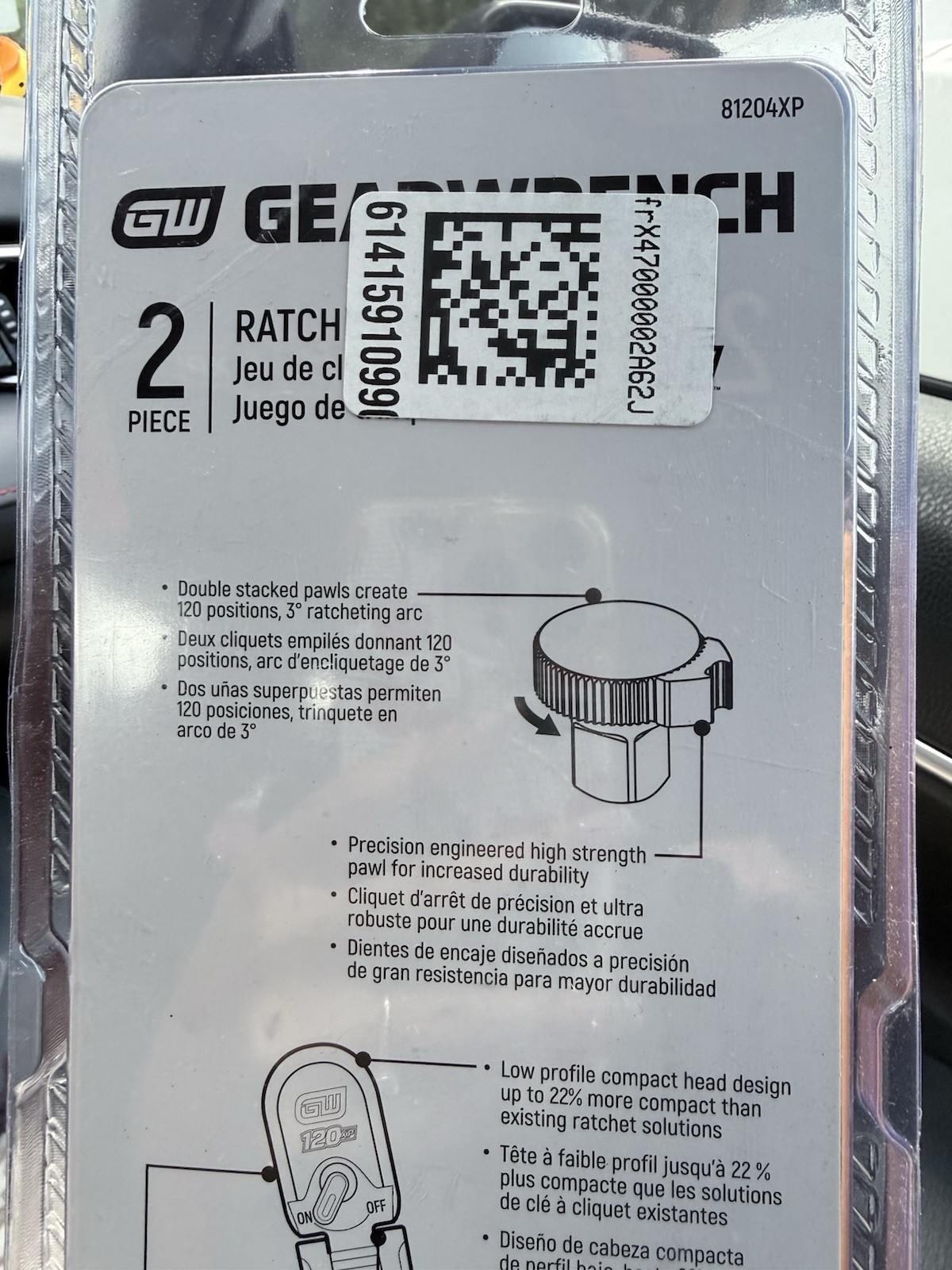 GearWrench 120XP 2-piece ratchet set 1/4″ and 3/8″ drive flex-head ratchets.